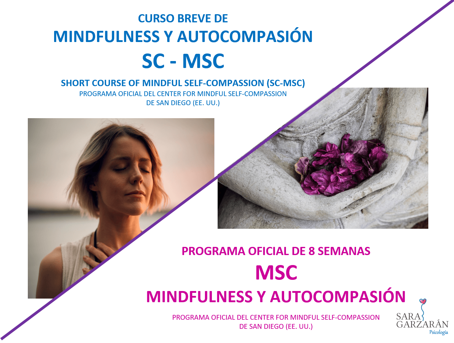 Cartel mixto SC-MSC y MSC Mindfulness y Autocompasión